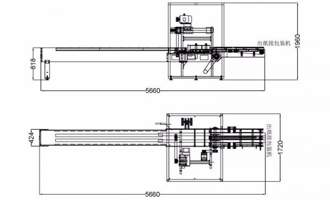PLC Wallboard آلة لف ورق التواليت 7.5KW 2 تقف 12