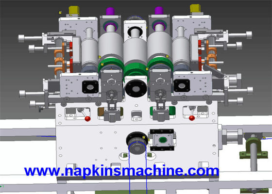SIEMENS MOTOR 3000 ورقة / دقيقة PLC آلة طباعة المناديل