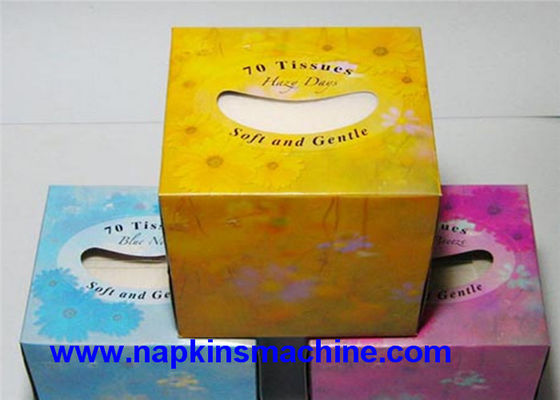 380V Cube Box Facial Tissice ماكينة ، 80 M / Min آلة تصنيع المناديل الورقية