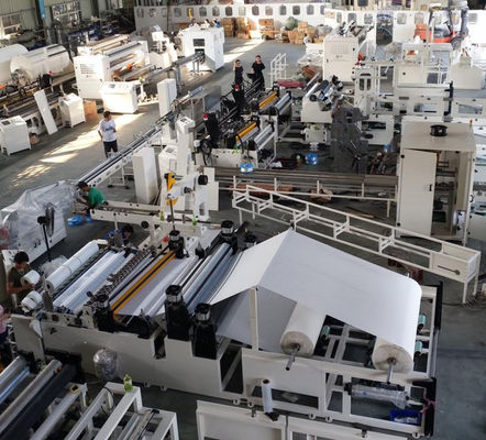 2850mm عرض لفة ورق التواليت ماكينة 200m / Min 3HP Full Auto